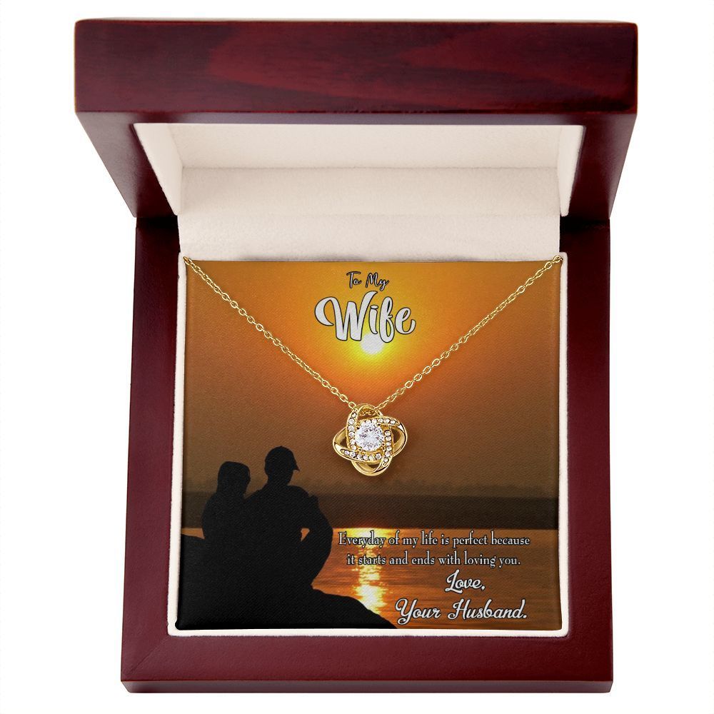 To My Wife Life Is Perfect Infinity Knot Necklace Message Card 90$